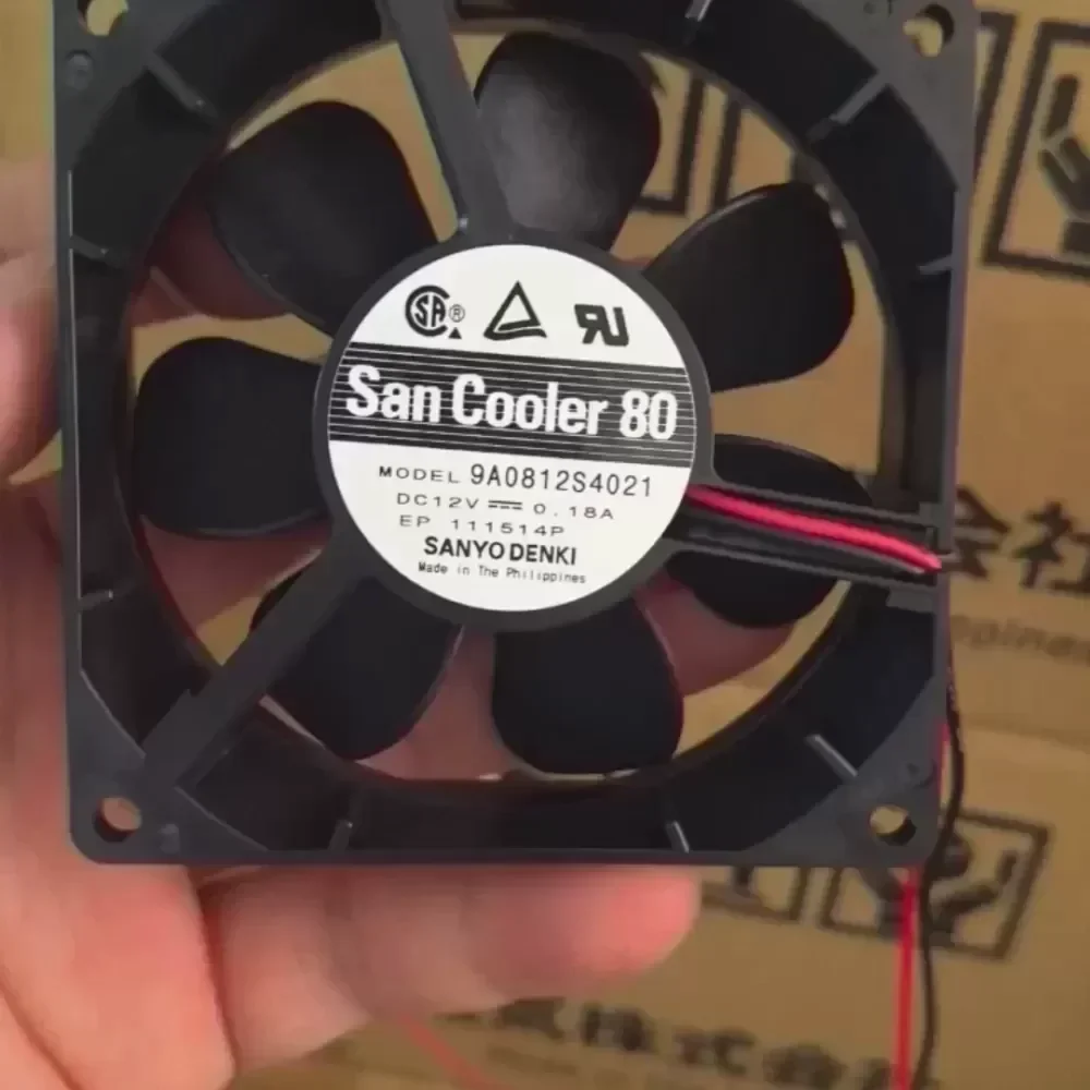 Sanyo original 8025 fan 9A0812S4021 12V
