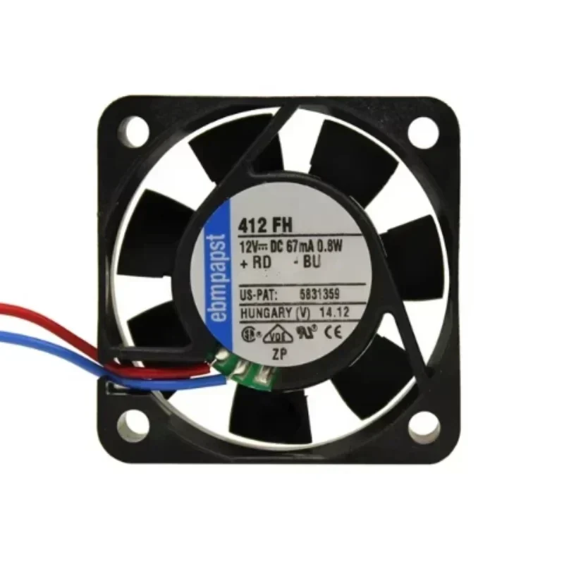 ebmpapst 412FH 40x40x10mm 4010 4cm 12V DC 5.3CFM 0.8W 26dBA 6000RPM Power Module Mini Axial Fan ebmpapst 412FH 40x40x10mm 4010 4cm 12V DC 5.3CFM 0.8W 26dBA 6000RPM Power Module Mini Axial Fan