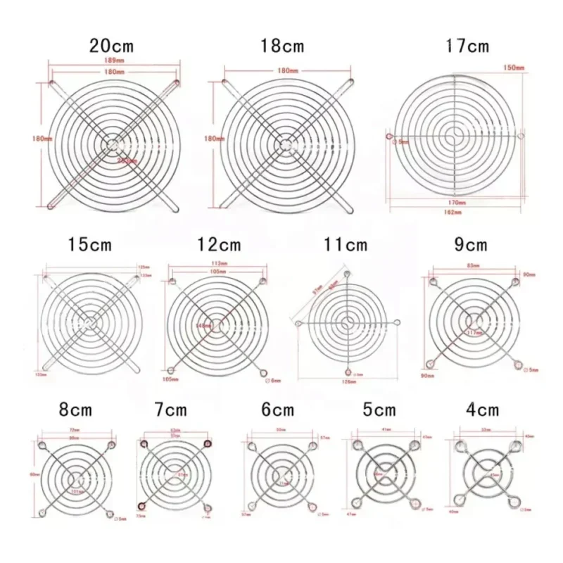 09418-2-4039 40mm 50mm 60mm 80mm 90mm 120mm 150mm 180mm 200mm Protection Net Metal Wire Axial Fan Grill 09418-2-4039 40mm 50mm 60mm 80mm 90mm 120mm 150mm 180mm 200mm Protection Net Metal Wire Axial Fan Grill