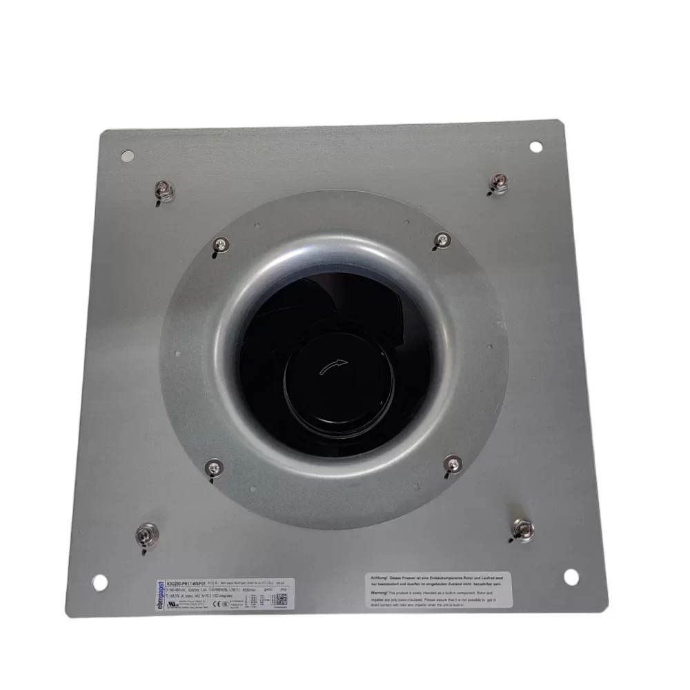 ebmpapst K3G250-PR17-W9/F01 250mm AC Centrifugal Industrial Fan 400V 1160W 4000RPM 2550m³/h Ball Free Standing ebmpapst K3G250-PR17-W9/F01 250mm AC Centrifugal Industrial Fan 400V 1160W 4000RPM 2550m³/h Ball Free Standing
