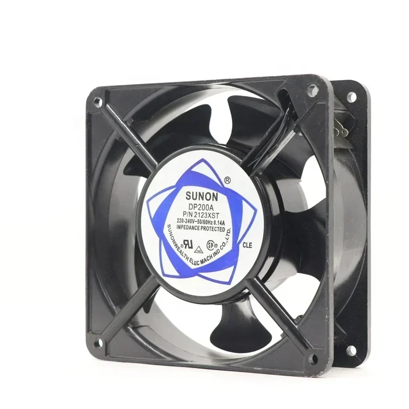 SUNON DP200A 2123xST 220V AC 12038 12cm 120x120x38mm 3050RPM 180m3/h Sleeve Bearing Axial Fan SUNON DP200A 2123xST 220V AC 12038 12cm 120x120x38mm 3050RPM 180m3/h Sleeve Bearing Axial Fan