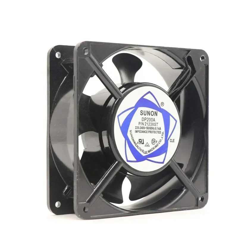 SUNON DP200A 2123xST 220V AC 12038 12cm 120x120x38mm 3050RPM 180m3/h Sleeve Bearing Axial Fan SUNON DP200A 2123xST 220V AC 12038 12cm 120x120x38mm 3050RPM 180m3/h Sleeve Bearing Axial Fan