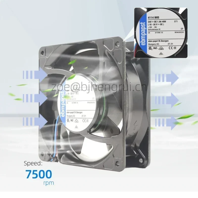 ebmpapst 4114NH5 24V 12cm Ultra-large Axial Fan ebmpapst 4114NH5 24V 12cm Ultra-large Axial Fan