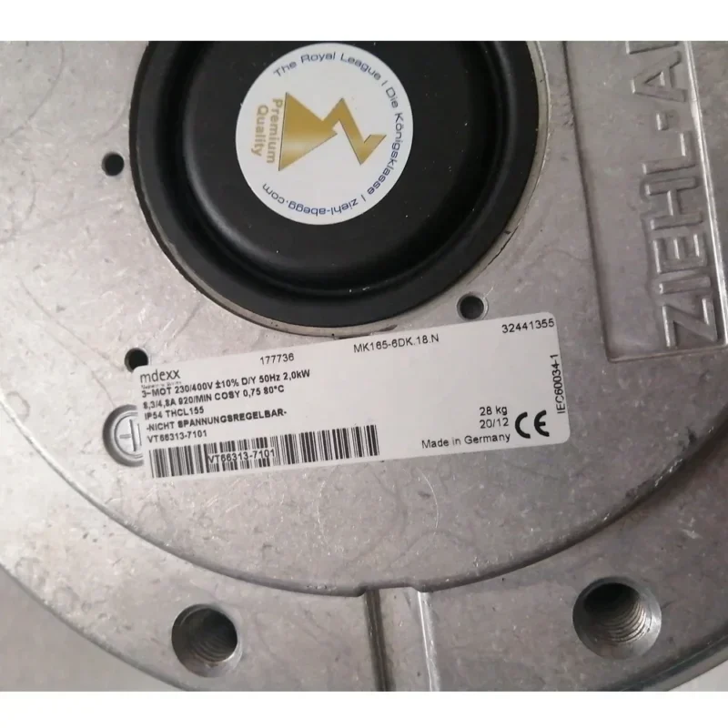 ZIEHL-ABEGG MK165-6DK.18.N 230V 400V 2.0KW 8.3A Air Compressor Motor YWF(K)166-6D90-E03 MK165-6DK.18.U MK165-6DK ZIEHL-ABEGG MK165-6DK.18.N 230V 400V 2.0KW 8.3A Air Compressor Motor YWF(K)166-6D90-E03 MK165-6DK.18.U MK165-6DK