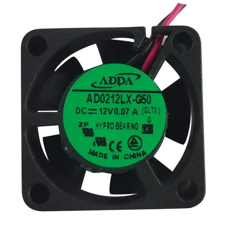 ADDA AD0212Lx-G50 2.5CM 12V DC 0.07A 1.8CFM 0.84W 8000RPM Switch Video Recorder Server Chassis Power Supply Axial Fan