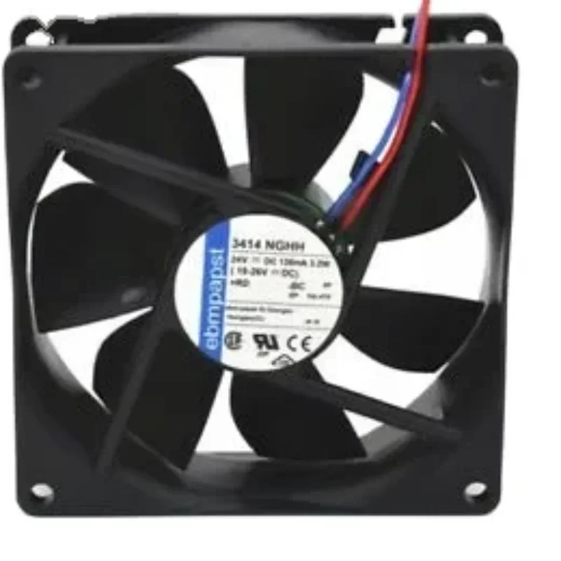 ebmpapst 3414NGHH 92x92 x25mm 9225 24V DC 3.2W 3900RPM 47.6CFM 39dBA High-end Axial Fan ebmpapst 3414NGHH 92x92 x25mm 9225 24V DC 3.2W 3900RPM 47.6CFM 39dBA High-end Axial Fan