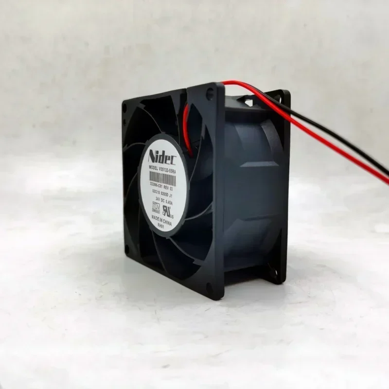 NIDEC V35132-16F V35132-55RA 80x80x38mm 8038 24V DC 8CM Gale Volume Server Axial Fan NIDEC V35132-16F V35132-55RA 80x80x38mm 8038 24V DC 8CM Gale Volume Server Axial Fan