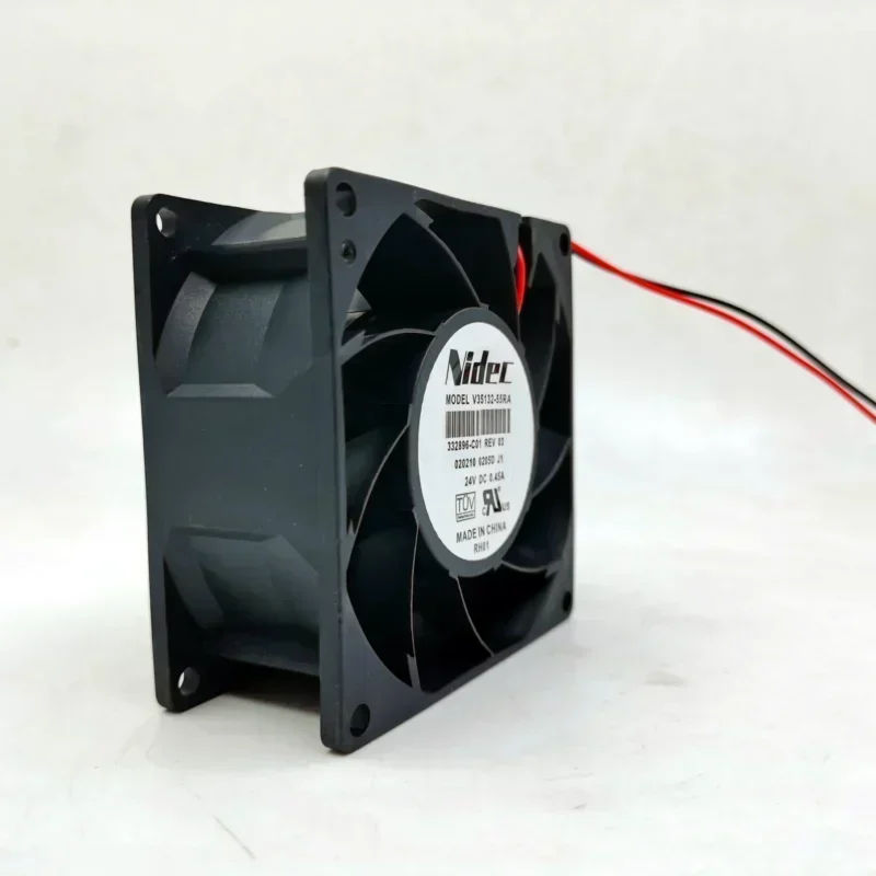 NIDEC V35132-16F V35132-55RA 80x80x38mm 8038 24V DC 8CM Gale Volume Server Axial Fan NIDEC V35132-16F V35132-55RA 80x80x38mm 8038 24V DC 8CM Gale Volume Server Axial Fan