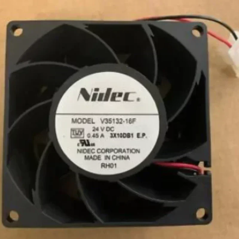 NIDEC V35132-16F V35132-55RA 80x80x38mm 8038 24V DC 8CM Gale Volume Server Axial Fan NIDEC V35132-16F V35132-55RA 80x80x38mm 8038 24V DC 8CM Gale Volume Server Axial Fan