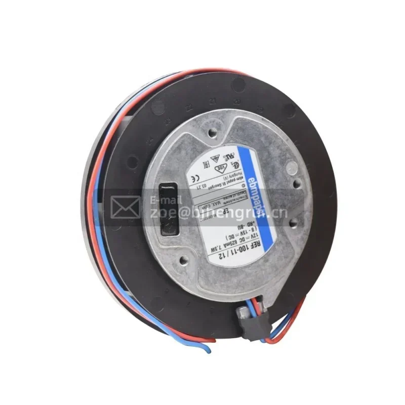 ebmpapst REF100-11/12 12V DC 7.5W 5400RPM 50.6CFM Motorized Impeller Air Purifiers Compact Centrifugal Fan ebmpapst REF100-11/12 12V DC 7.5W 5400RPM 50.6CFM Motorized Impeller Air Purifiers Compact Centrifugal Fan