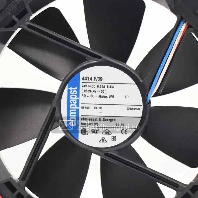 ebmpapst 4414F/39 12cm 24V DC 5W 0.24A 120x120x25mm 3wire 1680m3/h 2900RPM High End Axial Fan ebmpapst 4414F/39 12cm 24V DC 5W 0.24A 120x120x25mm 3wire 1680m3/h 2900RPM High End Axial Fan