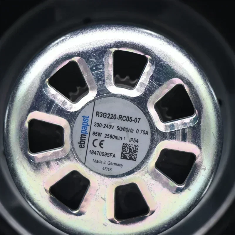 ebmpapst R3G220-RC05-07 R3G220-RC05-06 M3G055-BI 230V AC 85W 2580RPM Air Purifier Backward Centrifugal Fan ebmpapst R3G220-RC05-07 R3G220-RC05-06 M3G055-BI 230V AC 85W 2580RPM Air Purifier Backward Centrifugal Fan