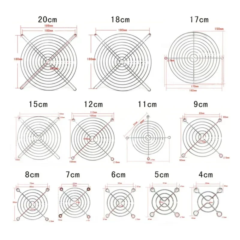250mm 40/50/60/80/90/120/150/180/200MM Protection Net Metal Wire Axial Fan Grill 250mm 40/50/60/80/90/120/150/180/200MM Protection Net Metal Wire Axial Fan Grill