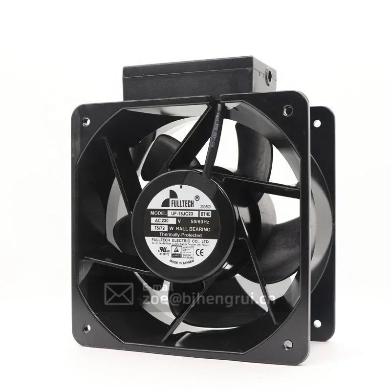 Fulltech UF-18JC23 BTHD 230V AC 72W 460 CFM 180x180x90mm 59dBA UPS Power Supply Metal Housing Axial Fans Fulltech UF-18JC23 BTHD 230V AC 72W 460 CFM 180x180x90mm 59dBA UPS Power Supply Metal Housing Axial Fans