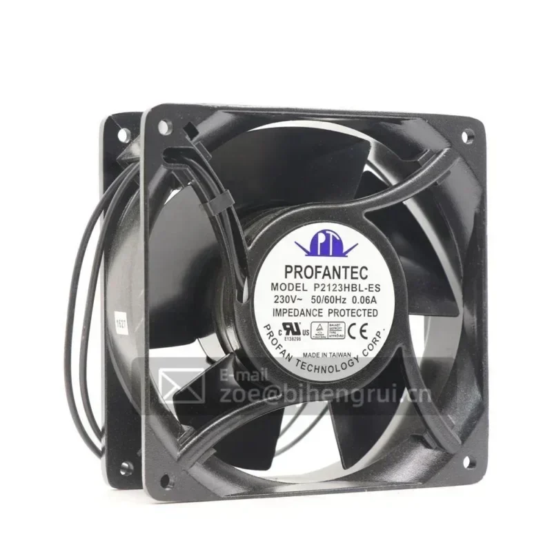 PROFANTEC P2123HBL-ES 230V 115V AC 120x120x38mm 12038 12cm All Metal Axial Fan PROFANTEC P2123HBL-ES 230V 115V AC 120x120x38mm 12038 12cm All Metal Axial Fan
