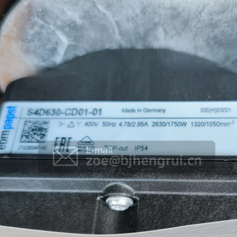 ebmpapst S4D630-CD01-01 630mm IP54 400V AC 4.78/2.95A Towers Air Conditioner Axial Fan With Guard Grille ebmpapst S4D630-CD01-01 630mm IP54 400V AC 4.78/2.95A Towers Air Conditioner Axial Fan With Guard Grille