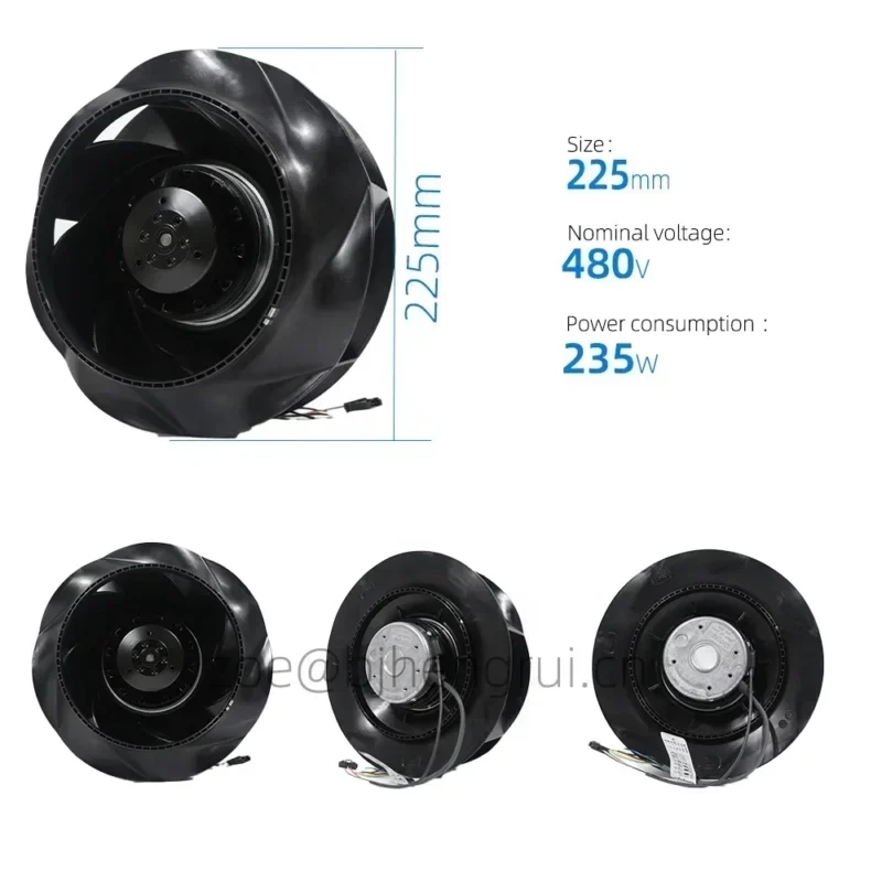 ebmpapst R2D225-RA26-11 400/480V AC 0.27/0.33A 225mm 150W Blower Centrifugal Fan for Siemens A5F00137340 ebmpapst R2D225-RA26-11 400/480V AC 0.27/0.33A 225mm 150W Blower Centrifugal Fan for Siemens A5F00137340