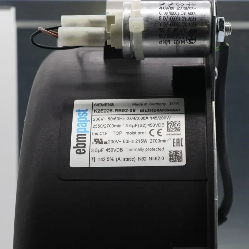 6SL3362-0AF00-0AA1 M2E068-DF 230V AC 145W 200W Siemens Centrifugal Fan 6SL3162-0AB00-0AA0 6SL3162-0AH00-0AA1 6SL3362-0AF00-0AA1 M2E068-DF 230V AC 145W 200W Siemens Centrifugal Fan 6SL3162-0AB00-0AA0 6SL3162-0AH00-0AA1