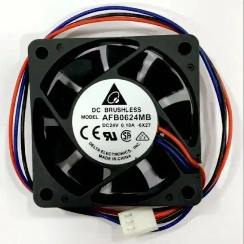 Delta AFB0624MB 60x60x15mm Tubeaxial Fan 6015 24V DC 1.44W 0.1A 13.45CFM 3500RPM 6cm Restaurant Delta AFB0624MB 60x60x15mm Tubeaxial Fan 6015 24V DC 1.44W 0.1A 13.45CFM 3500RPM 6cm Restaurant