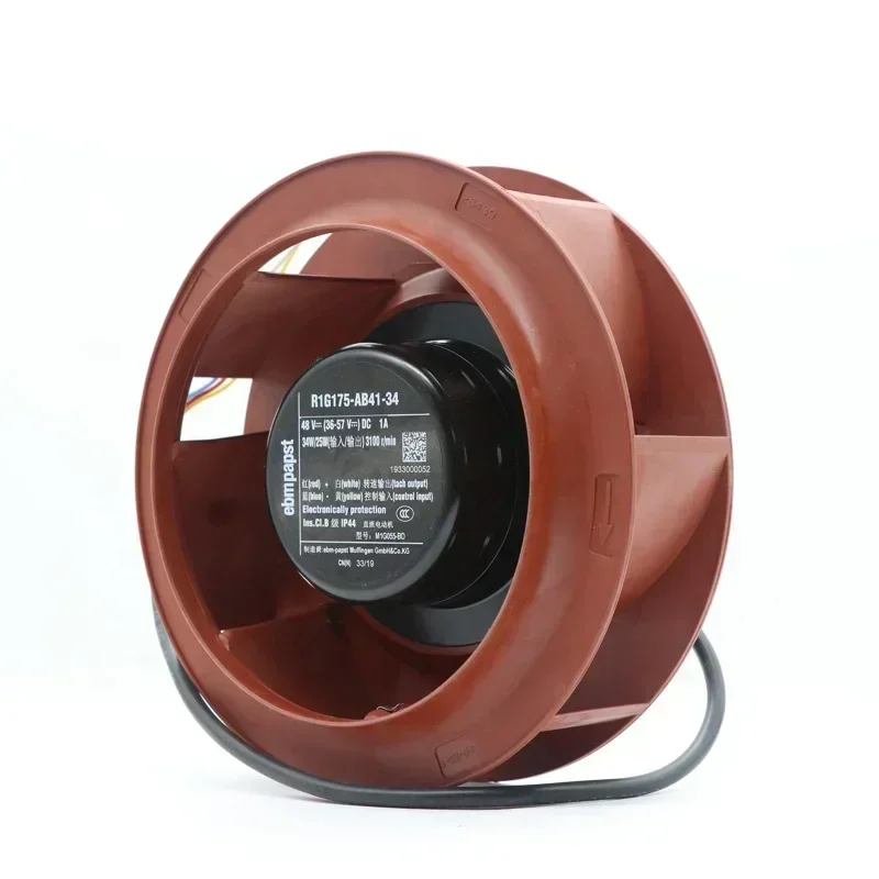 ebmpapst R1G175-AB41-34 48V DC 38W 0.85A 566m3/h 175mm 3100RPM HVAC Centrifugal Fan R1G175-AB63-02 ebmpapst R1G175-AB41-34 48V DC 38W 0.85A 566m3/h 175mm 3100RPM HVAC Centrifugal Fan R1G175-AB63-02