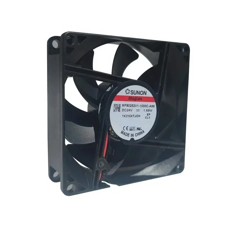 Sunon MF80252V1-1000C-A99 8025 80x80x25mm 24V DC 0.04A 1.68W 8cm 2600RPM 33CFM Magnetic Levitation Axial Fan Sunon MF80252V1-1000C-A99 8025 80x80x25mm 24V DC 0.04A 1.68W 8cm 2600RPM 33CFM Magnetic Levitation Axial Fan