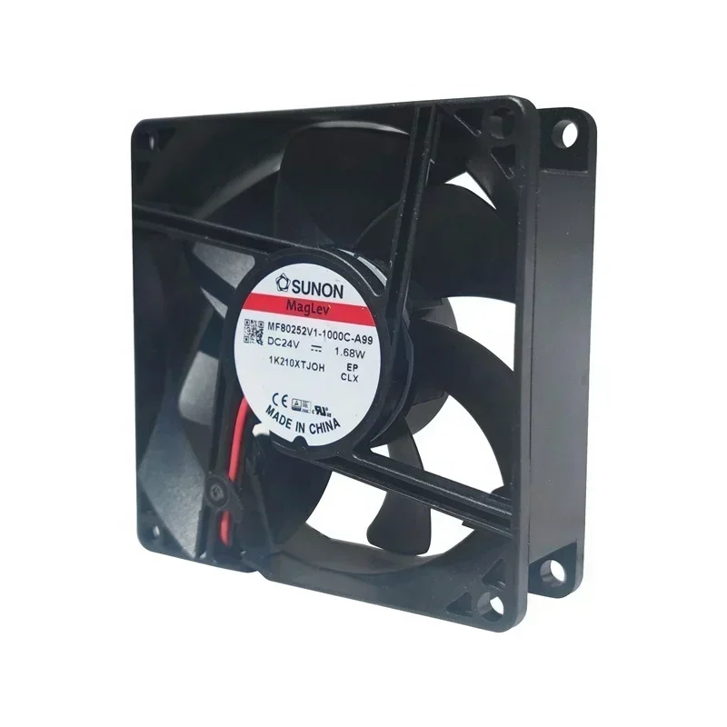 Sunon MF80252V1-1000C-A99 8025 80x80x25mm 24V DC 0.04A 1.68W 8cm 2600RPM 33CFM Magnetic Levitation Axial Fan Sunon MF80252V1-1000C-A99 8025 80x80x25mm 24V DC 0.04A 1.68W 8cm 2600RPM 33CFM Magnetic Levitation Axial Fan