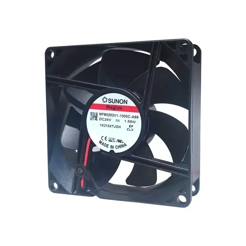 Sunon MF80252V1-1000C-A99 8025 80x80x25mm 24V DC 0.04A 1.68W 8cm 2600RPM 33CFM Magnetic Levitation Axial Fan Sunon MF80252V1-1000C-A99 8025 80x80x25mm 24V DC 0.04A 1.68W 8cm 2600RPM 33CFM Magnetic Levitation Axial Fan