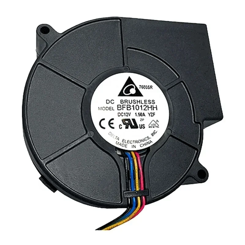 Delta BFB1012VH-A 97x94x33mm 12V DC 18W 1.97A 38CFM 4500RPM Lead Wires Grill Axial Fan Delta BFB1012VH-A 97x94x33mm 12V DC 18W 1.97A 38CFM 4500RPM Lead Wires Grill Axial Fan
