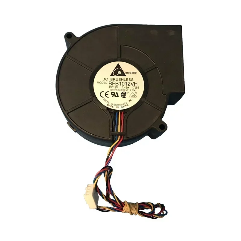 Delta BFB1012VH-A 97x94x33mm 12V DC 18W 1.97A 38CFM 4500RPM Lead Wires Grill Axial Fan Delta BFB1012VH-A 97x94x33mm 12V DC 18W 1.97A 38CFM 4500RPM Lead Wires Grill Axial Fan