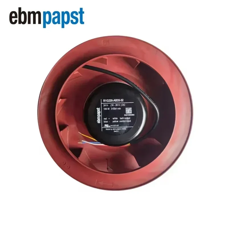 ebmpapst R1G220-AB35-52 24V DC 220mm 620.9CFM 106W 76dBA 3150RPM Centrifugal Fan