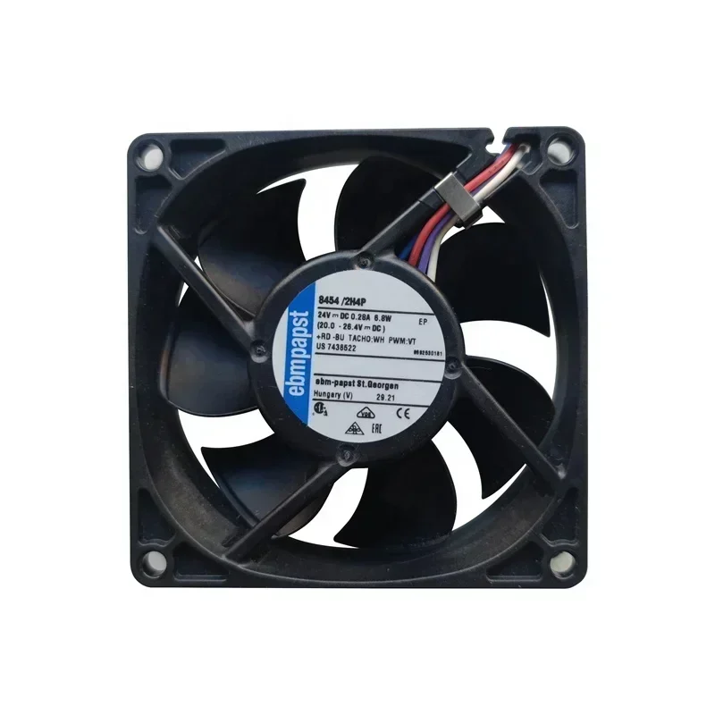 ebmpapst 8454/2H4P 8025 80x80x25mm 8cm 24V DC 70.6CFM 6.1W 50dBA Ventilation Axial Fan ebmpapst 8454/2H4P 8025 80x80x25mm 8cm 24V DC 70.6CFM 6.1W 50dBA Ventilation Axial Fan