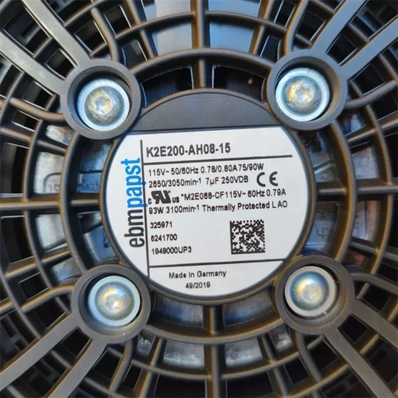 Ebmpapst K2E200-AH08-15 SK3243.110 115V AC 0.78A/0.8A 200mm 75/90W 2650/3050RPM Rittal Axial Fans Ebmpapst K2E200-AH08-15 SK3243.110 115V AC 0.78A/0.8A 200mm 75/90W 2650/3050RPM Rittal Axial Fans