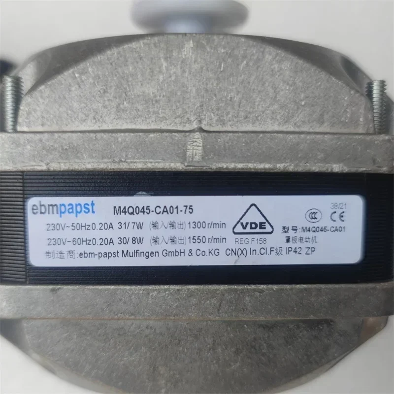 ebmpapst M4Q045-CA01-75 230V AC 30/31W 0.2A 1300/1550RPM Ice Machine Ice Maker Shaded Pole Motor Fan M4Q045-CA03-51/A43 ebmpapst M4Q045-CA01-75 230V AC 30/31W 0.2A 1300/1550RPM Ice Machine Ice Maker Shaded Pole Motor Fan M4Q045-CA03-51/A43