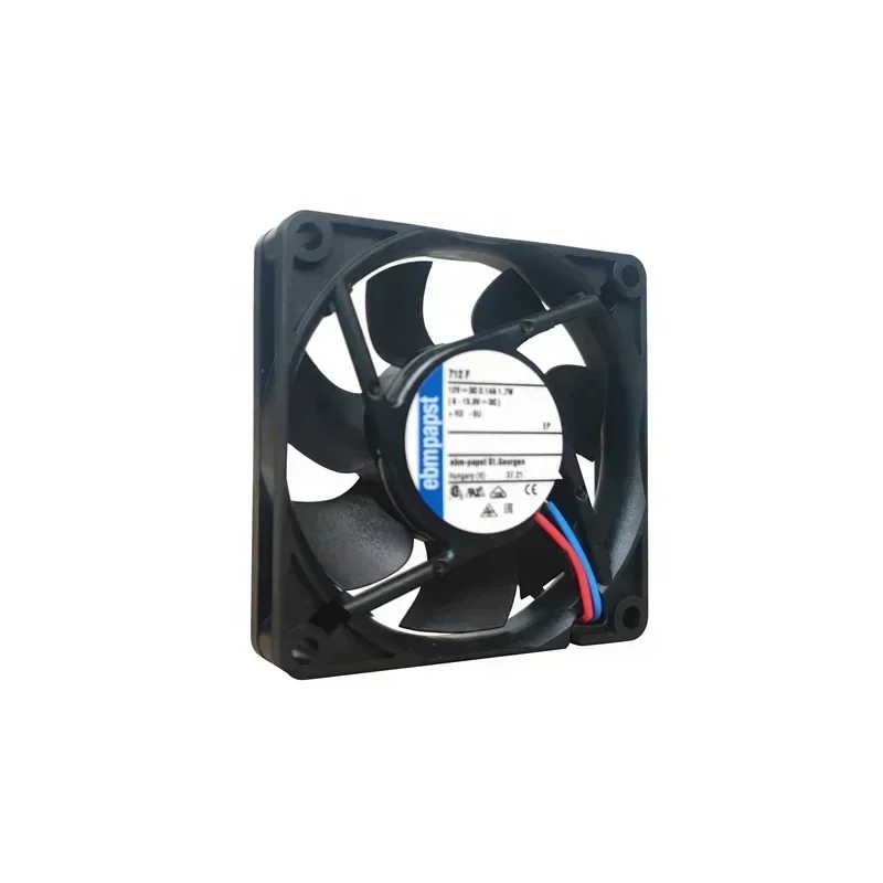 ebmpapst 712F 12V DC 7015 1.7W 0.14A 25.9 CFM 5300RPM 70x70x15mm 7cm Power Module Axial Fan ebmpapst 712F 12V DC 7015 1.7W 0.14A 25.9 CFM 5300RPM 70x70x15mm 7cm Power Module Axial Fan