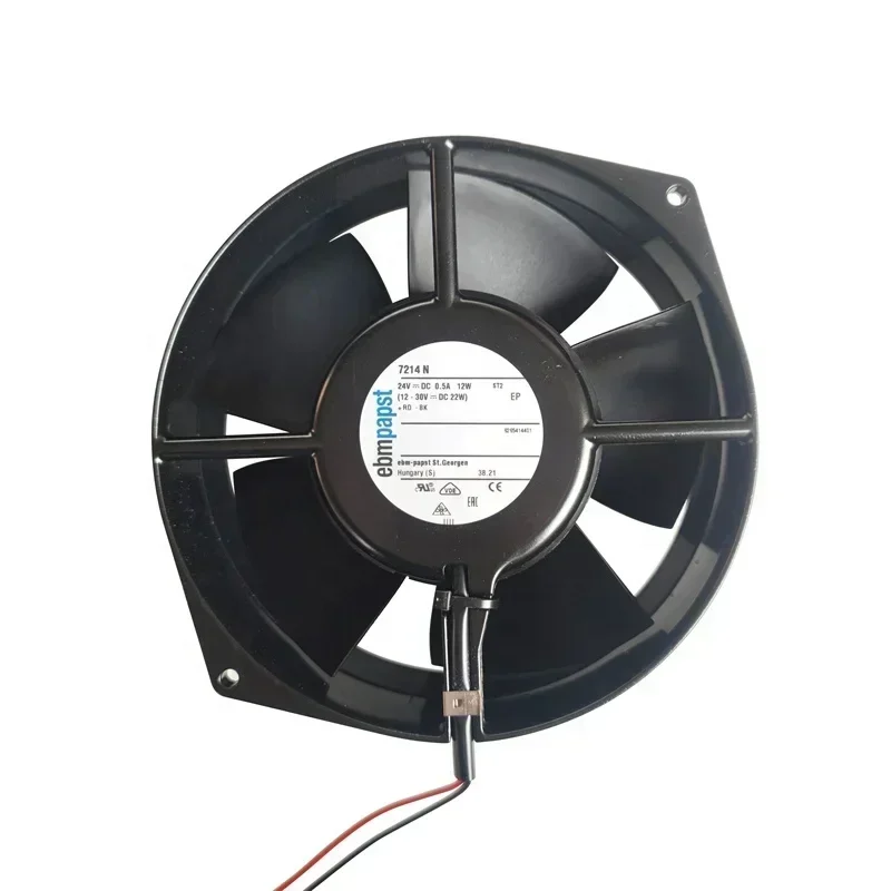 ebmpapst 7214N 24V DC 12W 3050RPM 150x55mm 360m3/h 53dBA Motor Axial Fan ebmpapst 7214N 24V DC 12W 3050RPM 150x55mm 360m3/h 53dBA Motor Axial Fan