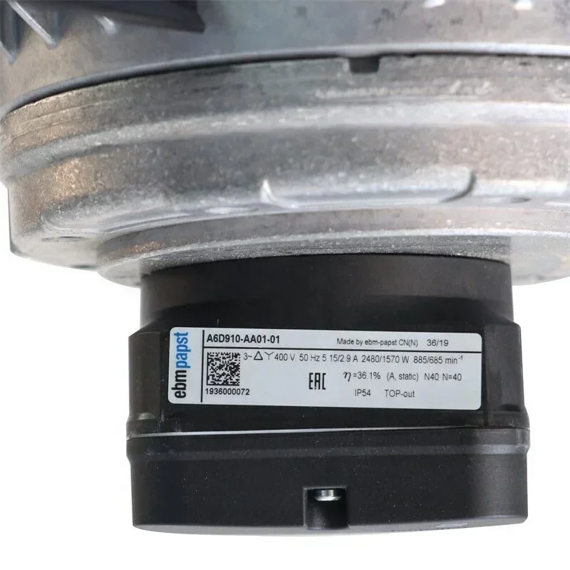 ebmpapst S6D910-AA01-01 A6D910-AA01-01 910mm 400VAC 5.15/2.9A 2480/1570W 885/685RPM IP54 Condenser Axial Fan ebmpapst S6D910-AA01-01 A6D910-AA01-01 910mm 400VAC 5.15/2.9A 2480/1570W 885/685RPM IP54 Condenser Axial Fan