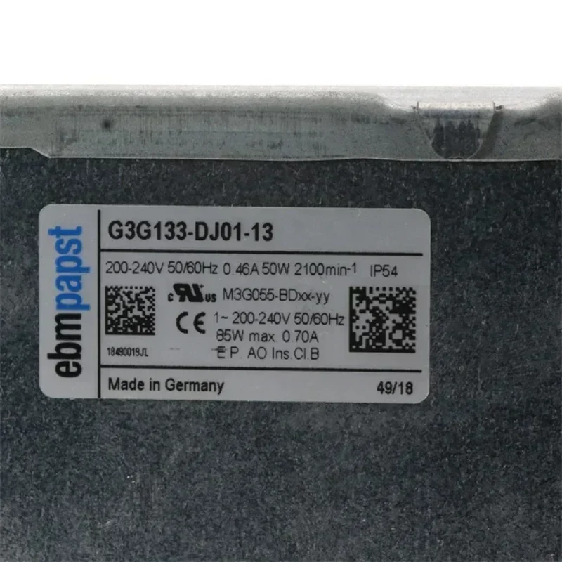 ebmpapst G3G133-DJ01-13 230V AC 50W 0.46A 133mm 2100RPM Rittal Industrial EC Centrifugal Blower with Housing ebmpapst G3G133-DJ01-13 230V AC 50W 0.46A 133mm 2100RPM Rittal Industrial EC Centrifugal Blower with Housing