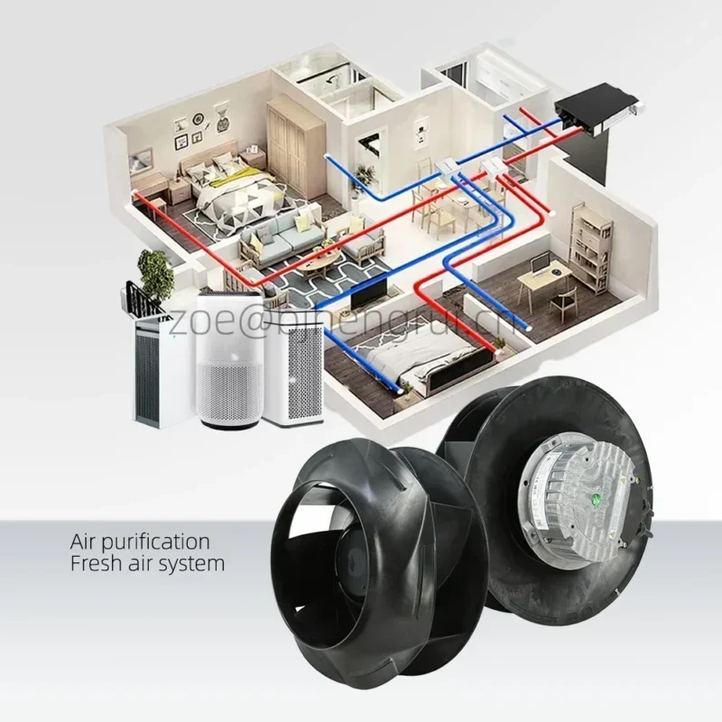 ebmpapst R3G310-RR05-H1 M3G084-DF 230VAC 500W 310mm 2360RPM 2400m3/h Air Purification Centrifugal Fan ebmpapst R3G310-RR05-H1 M3G084-DF 230VAC 500W 310mm 2360RPM 2400m3/h Air Purification Centrifugal Fan