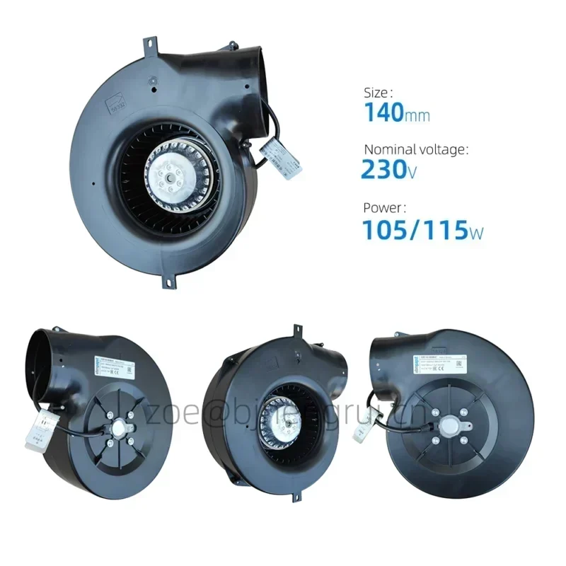 ebmpapst G2E140-NS38-01 230V AC 0.46A/0.51A 105W/115W 1800RPM/1850RPM Ambulance Press Blower Centrifugal Fan ebmpapst G2E140-NS38-01 230V AC 0.46A/0.51A 105W/115W 1800RPM/1850RPM Ambulance Press Blower Centrifugal Fan