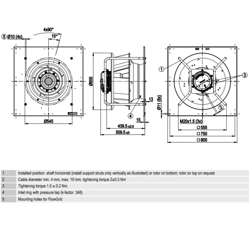 ebmpapst EC Centrifugal Fan K3G560-PB31-03 K3G560-PB31-03/F02 400V EC 6.5A Air Handling Unit AHU Fan K3G560-PB31-03/F01 ebmpapst EC Centrifugal Fan K3G560-PB31-03 K3G560-PB31-03/F02 400V EC 6.5A Air Handling Unit AHU Fan K3G560-PB31-03/F01
