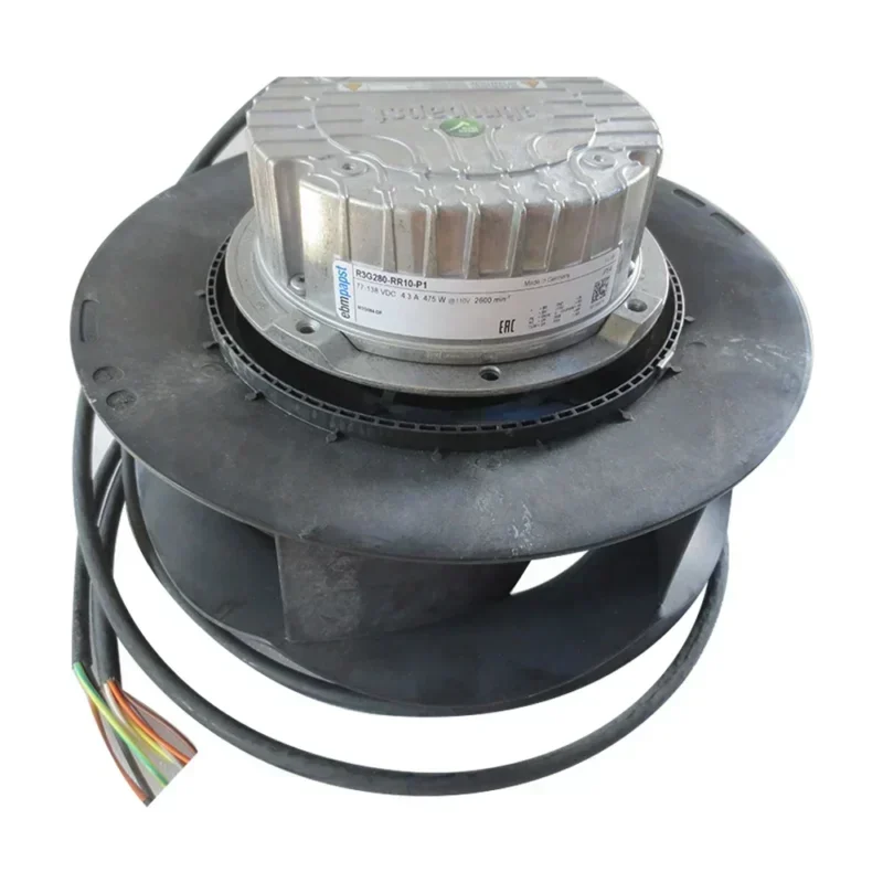 ebmpapst R3G280-RR10-P1 110V DC 2600RPM 4.3A 475W 280mm Traffic Track Photovoltaic PV Centrifugal Fan ebmpapst R3G280-RR10-P1 110V DC 2600RPM 4.3A 475W 280mm Traffic Track Photovoltaic PV Centrifugal Fan