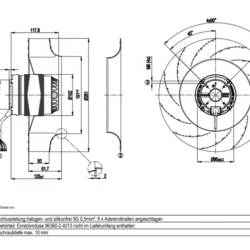 ebmpapst R2D280-AF10-09 M2D074-EI 48V AC 2730RPM 210W 0.37A Vacon Frequency Converter Blower ebmpapst R2D280-AF10-09 M2D074-EI 48V AC 2730RPM 210W 0.37A Vacon Frequency Converter Blower
