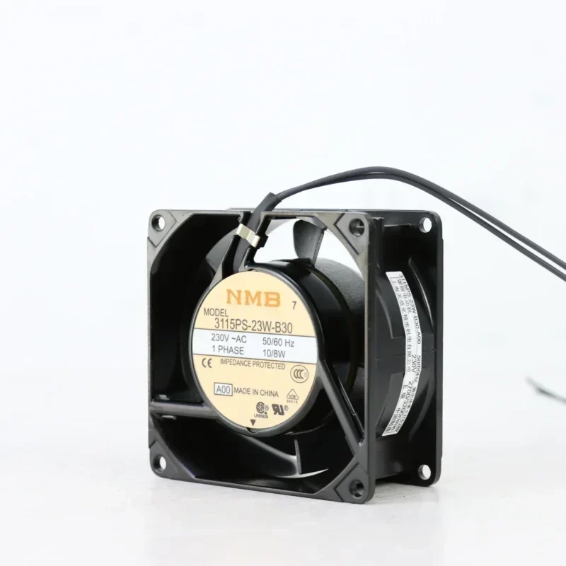 NMB 3115PS-23W-B30-A00 80x80x38mm 8038 230V AC 8cm 8W 32CFM 3200RPM Metal Lead Wires Small Axial Fan NMB 3115PS-23W-B30-A00 80x80x38mm 8038 230V AC 8cm 8W 32CFM 3200RPM Metal Lead Wires Small Axial Fan