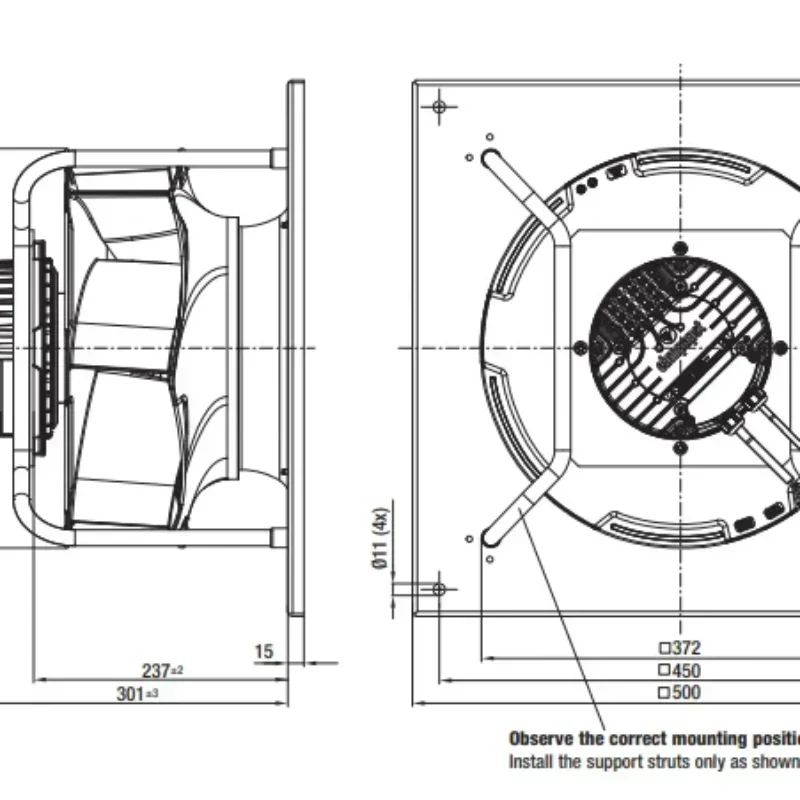 ebmpapst K3G355-RT01-I2 M3G084-GF 230V 2100RPM 750W 3.3A EC Project FFU Fan Filter Unit HVAC Solution Centrifugal Fan ebmpapst K3G355-RT01-I2 M3G084-GF 230V 2100RPM 750W 3.3A EC Project FFU Fan Filter Unit HVAC Solution Centrifugal Fan