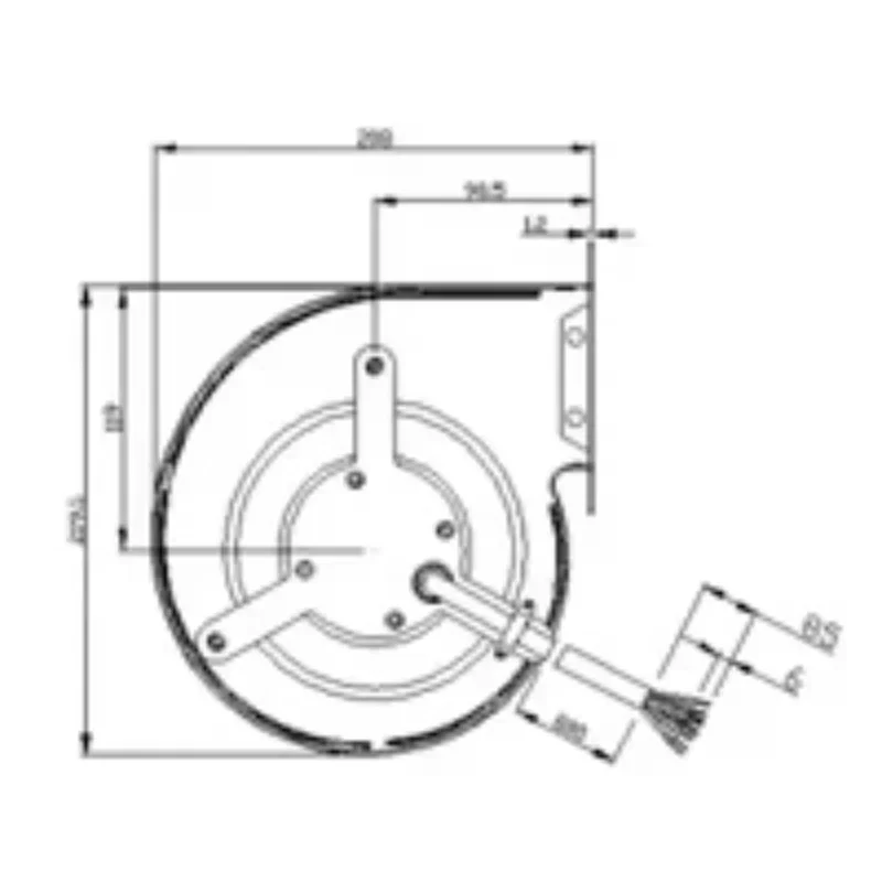 K-AC146-D400-18 400VAC 262W 1890rpm 518CFM Centrifugal Blower Snail Fan K-AC146-D400-18 400VAC 262W 1890rpm 518CFM Centrifugal Blower Snail Fan