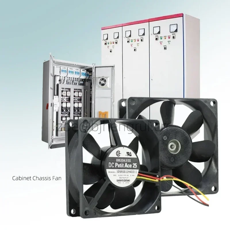 SANYO 109R0812H4D011 8025 80x80x25mm 12V DC 2900RPM 36.4CFM 1.56W Wire Chassis Axial Fan SANYO 109R0812H4D011 8025 80x80x25mm 12V DC 2900RPM 36.4CFM 1.56W Wire Chassis Axial Fan