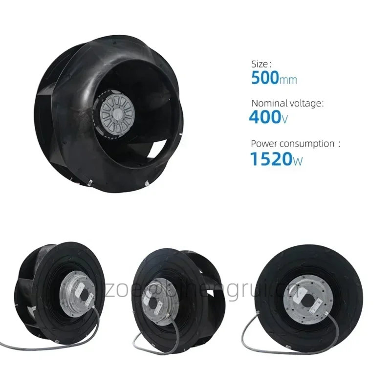 ebmpapst R4D500-RA03-01 230V/400V AC 1520W 1370RPM Motorized Impeller Centrifugal Fan ebmpapst R4D500-RA03-01 230V/400V AC 1520W 1370RPM Motorized Impeller Centrifugal Fan