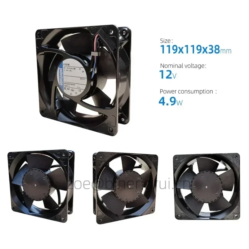 ebmpapst 4182Nx 12V DC 5.7A 4.9W 49dBA 3200RPM 106 CFM IP20 Locked Rotor Sensor Axial Fan ebmpapst 4182Nx 12V DC 5.7A 4.9W 49dBA 3200RPM 106 CFM IP20 Locked Rotor Sensor Axial Fan