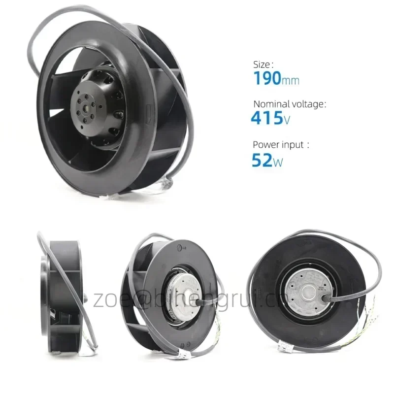 ebmpapst R2D190-AC08-10 190mm 43W 52W 415V 0.93A 0.87A 2500RPM IP44 Kuka Robot Centrifugal Fan ebmpapst R2D190-AC08-10 190mm 43W 52W 415V 0.93A 0.87A 2500RPM IP44 Kuka Robot Centrifugal Fan