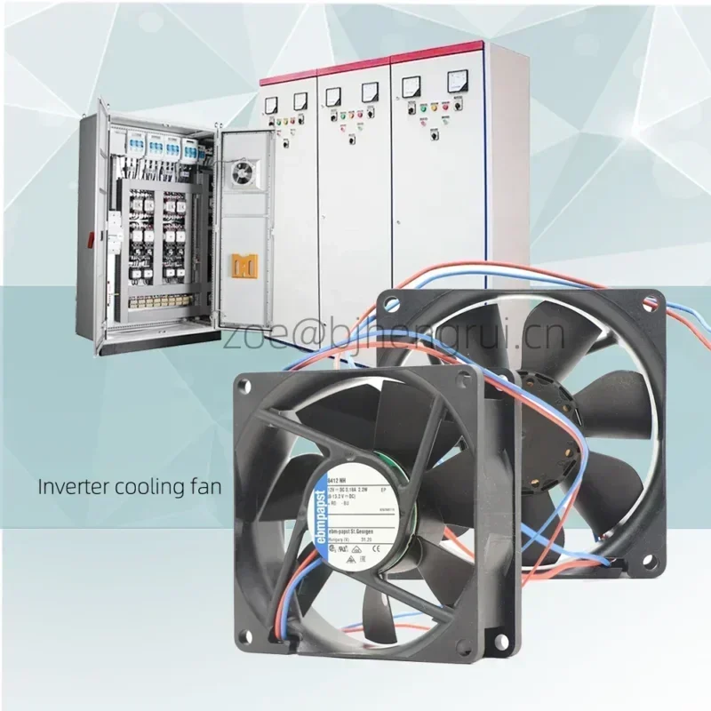 ebmpapst 8412NH 12V DC 46.5CFM 2.2W 37dBA 80x80x25mm 8025 8cm Axial Fan ebmpapst 8412NH 12V DC 46.5CFM 2.2W 37dBA 80x80x25mm 8025 8cm Axial Fan